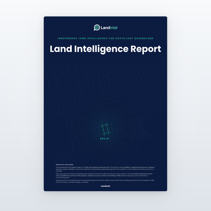 The Land Intelligence Report - independent land intelligence on one block